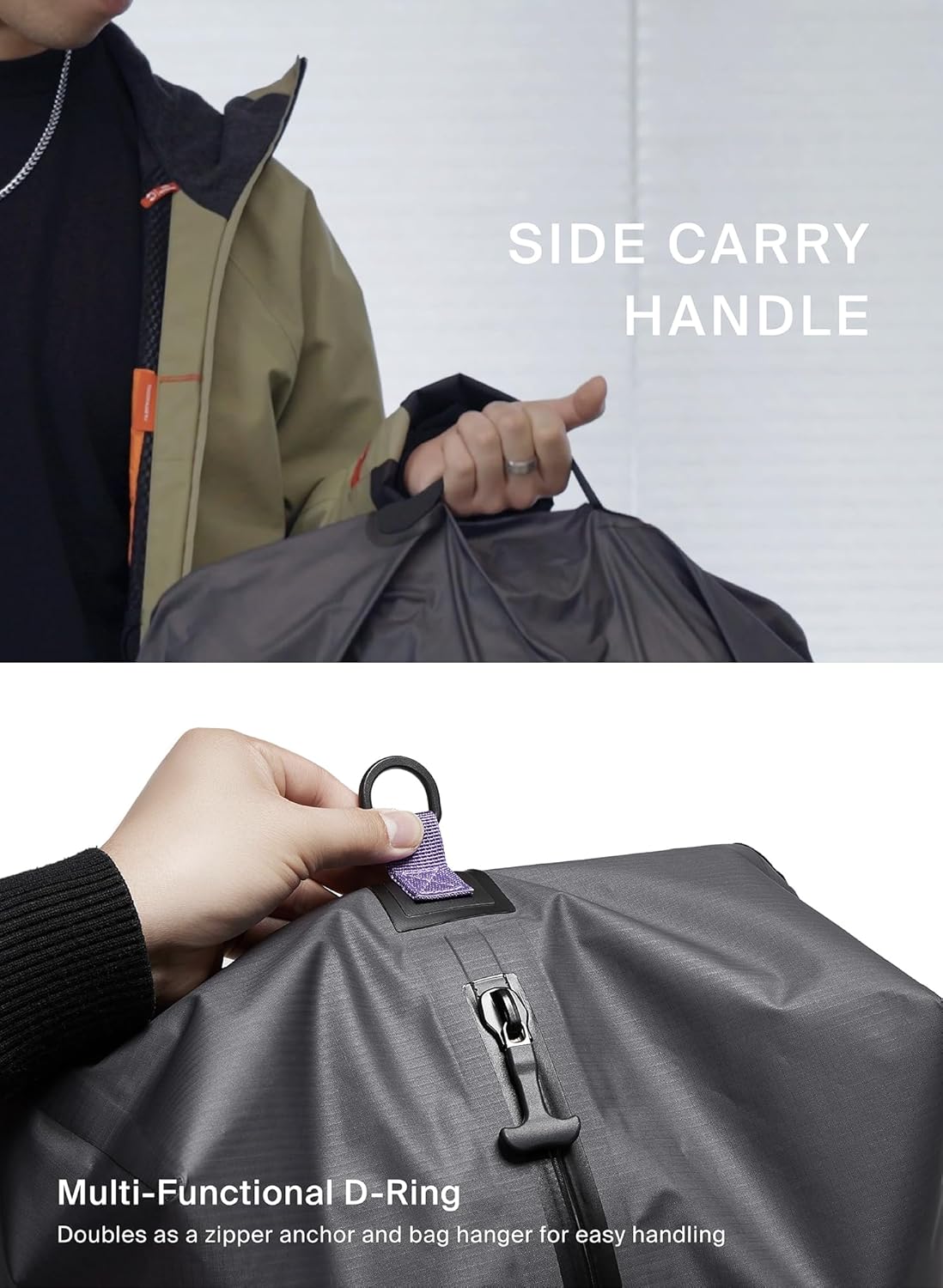 Black Voyage Reusable Vacuum Compression Travel Bag for Carry-On Suitcase and Backpack, Recycled IP67 Waterproof Space Saver Vacpack (2-Pack, 18L - Pump Included)