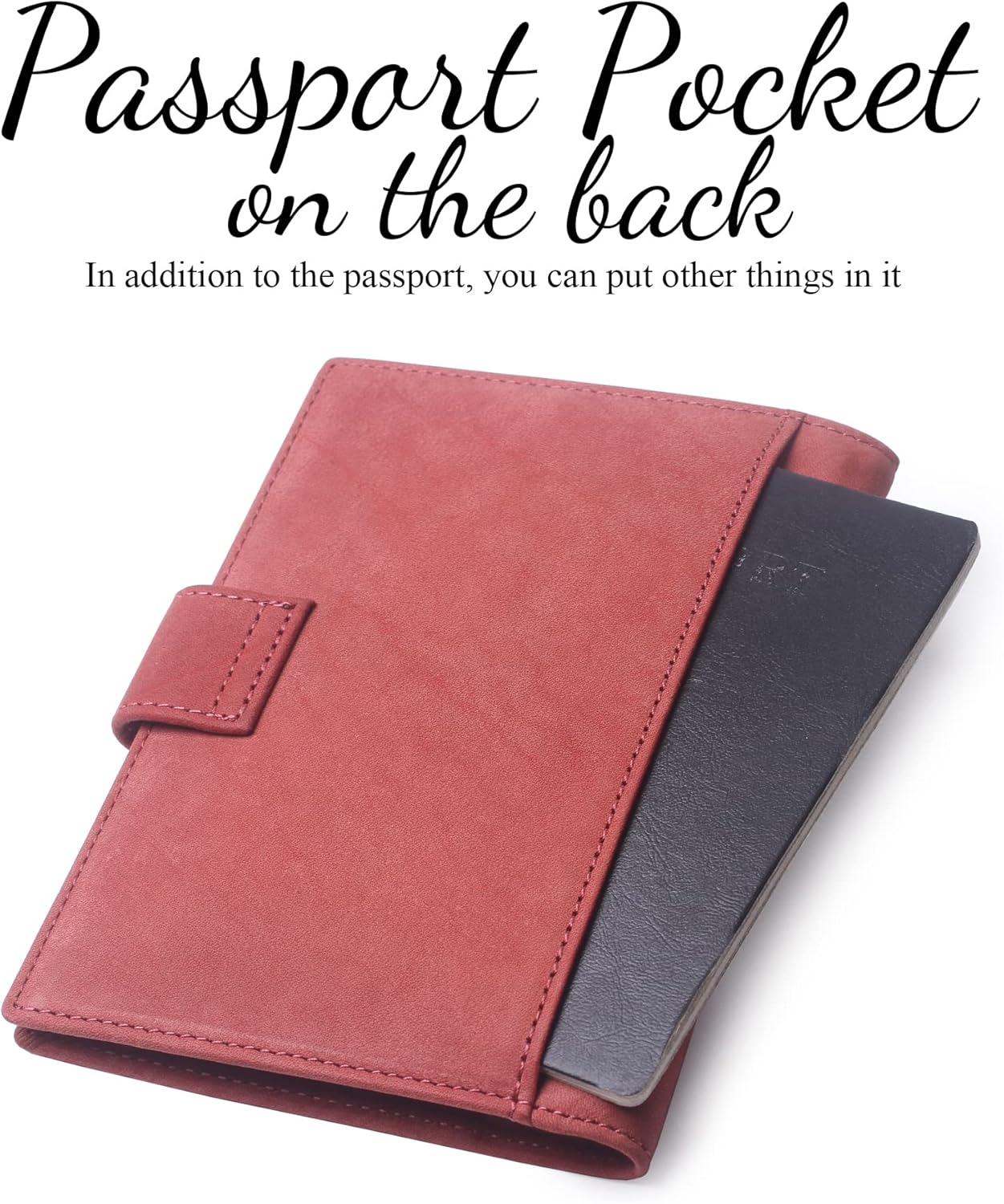 Genuine Leather Passport Case, RFID Passport Cover with Credit Card Holder for Women and Men Family ID Travel