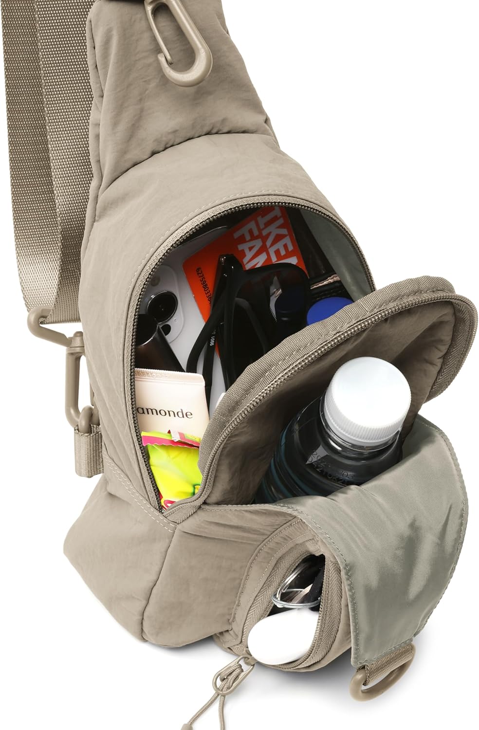 ODODOS Daily Sling Bag with Adjustable Straps Crossbody Chest Bag Lightweight Small Backpack for Casual Traveling Hiking