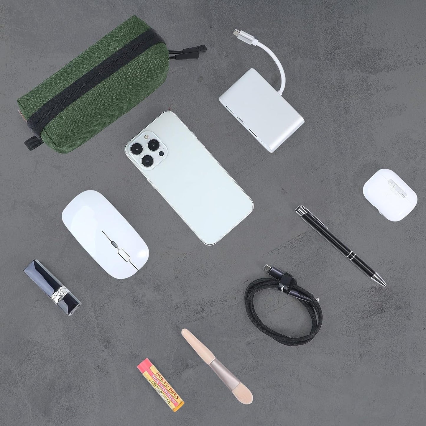 SIMTOP Electronics Organizer Cord Organizer Travel Case, Small Tech Bag for Cords, Chargers, Power Bank, Earbuds – Portable Cable Pouch for Office, Business Trip, Commute – Water & Scratch-Resistant