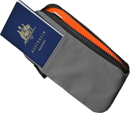 ALPAKA Zip Travel Wallet - Store Your Travel Accessories Efficiently - 3 Internal Pockets For Your Passport and More - 2 Card Slots - Made From Recycled and RFID-Protective Material