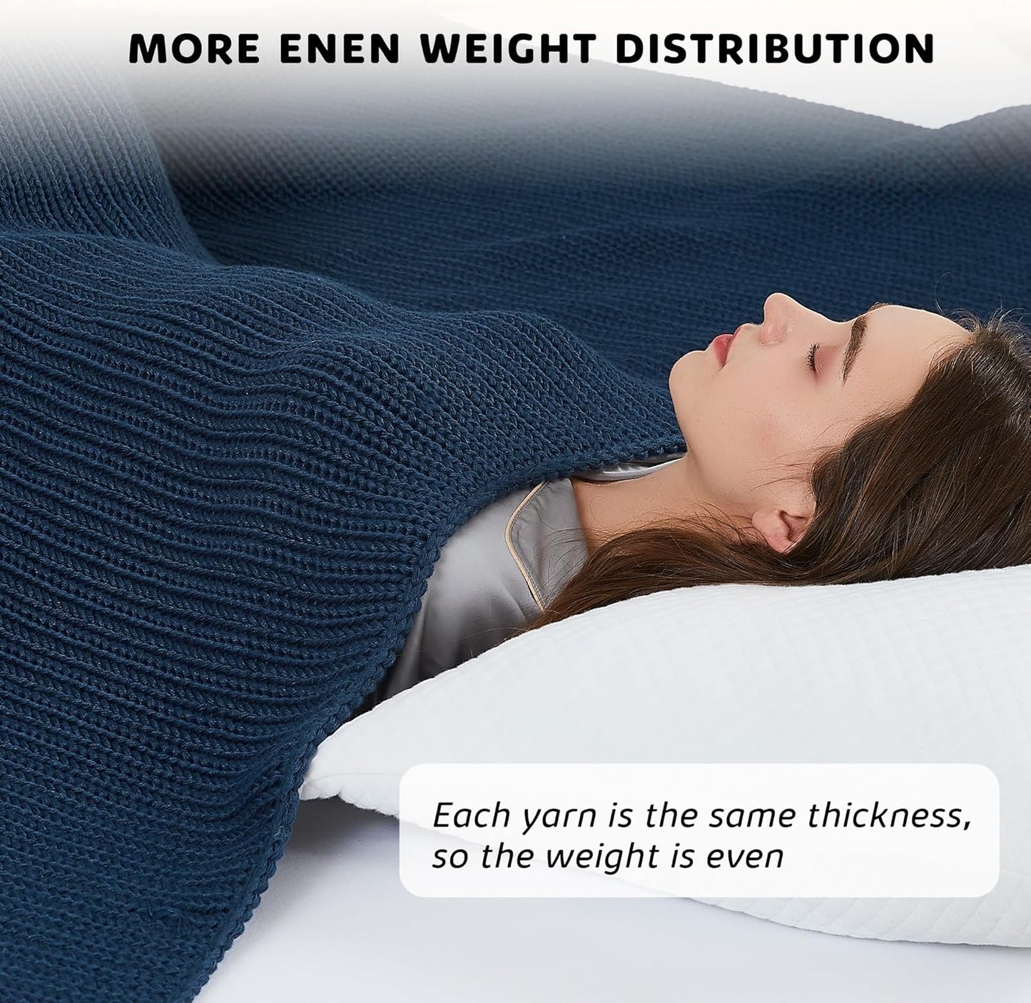 L'AGRATY Knitted Weighted Blanket - 60"x80" 20lbs Cooling Chunky Knit Heavy Blanket for Adults Braided Crochet Throw Thick Cable Yarn Knit Decorative No Beads Evenly Weighted Machine Washable