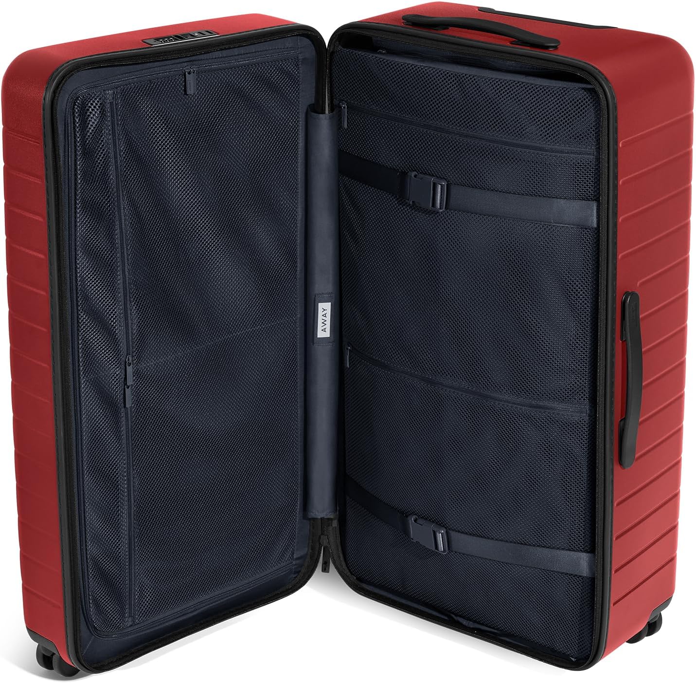 Away Large Trunk Luggage, 31 Inch Hardside Suitcase with Spinner Wheels, Lightweight & Durable, TSA Lock, Ideal for Long Trips, Tango Red