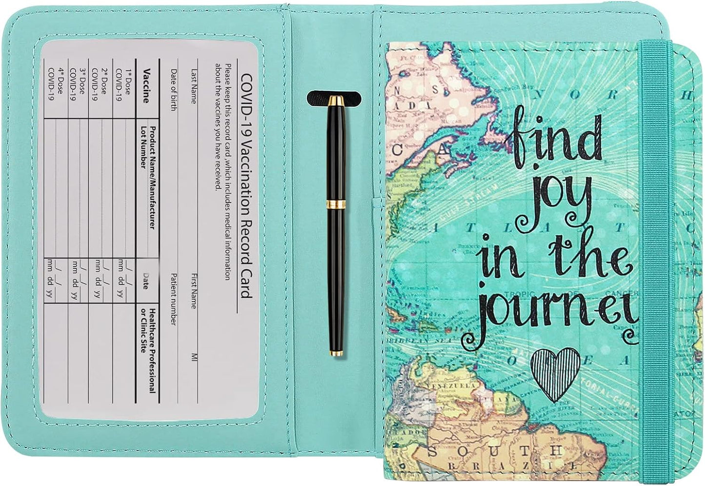 ZOPPEN Passport Holder Wallet, Passport Cover Travel Wallet Women Travel Essentials Accessories Document Organizer Travel Must Haves Rfid Blocking Cover Case for Women and Men, Map