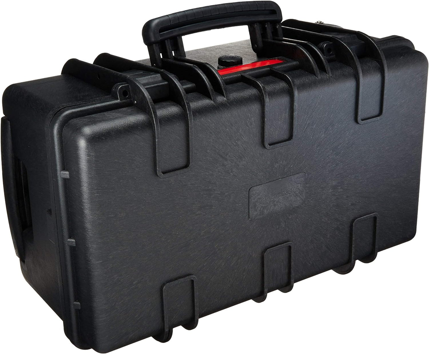 Amazon Basics Hard Camera Case with Wheels, Large, Black, Solid, 22"L x 14"W x 9.8"H