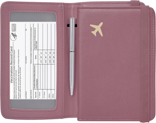 ZOPPEN Passport Holder Wallet, Passport Cover Travel Wallet Women Travel Essentials Accessories Document Organizer Travel Must Haves Rfid Blocking Cover Case for Women and Men, Purple