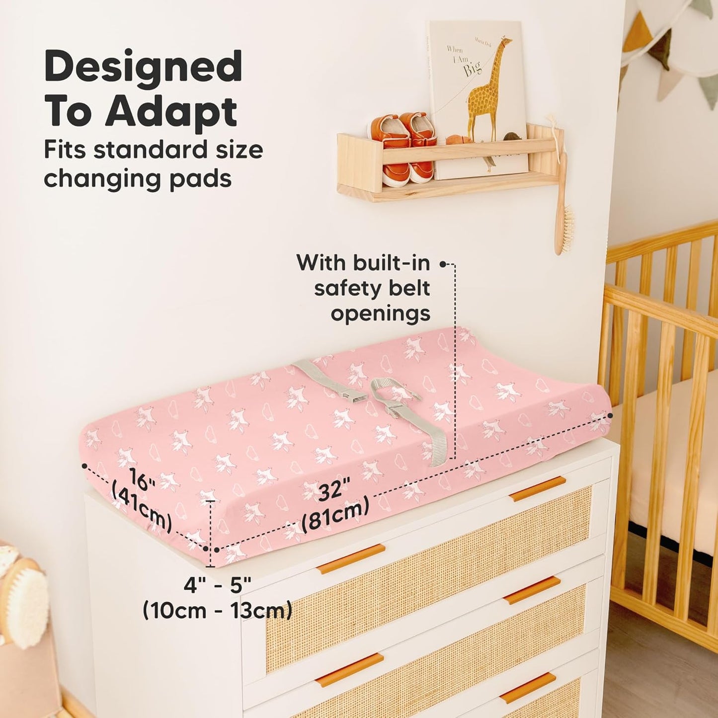 2-Pack Organic Changing Pad Covers for Girl, Boy, Neutral - 100% Cotton Changing Table Pad Cover, Soft Baby Nursery Diaper Changing Pad Sheets,Contour Changing Pads Liners,Change Pad Cover (Dreamland)