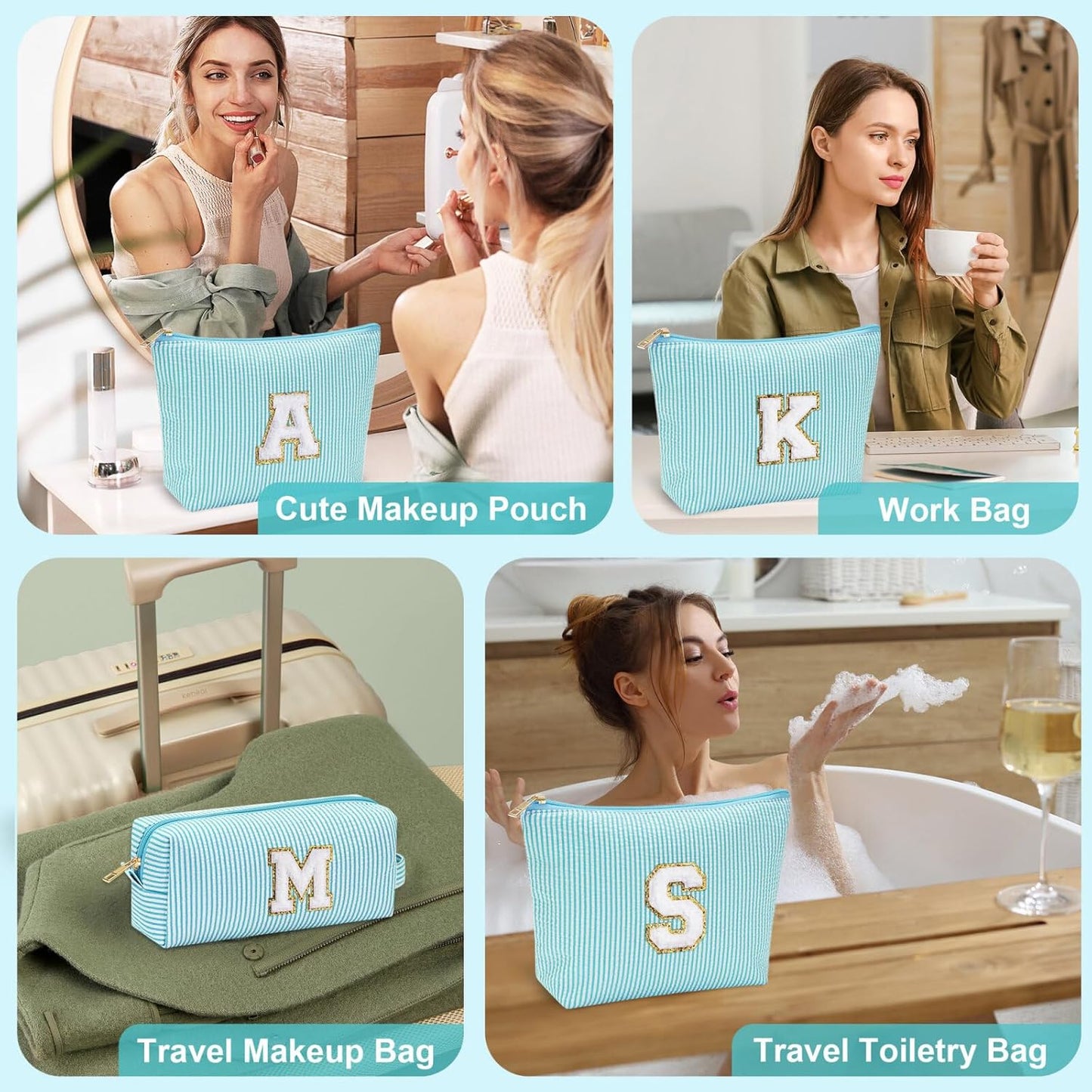 Yoolife Small Cute Makeup Bag - Travel Makeup Pouch for Mom's Gifts & More