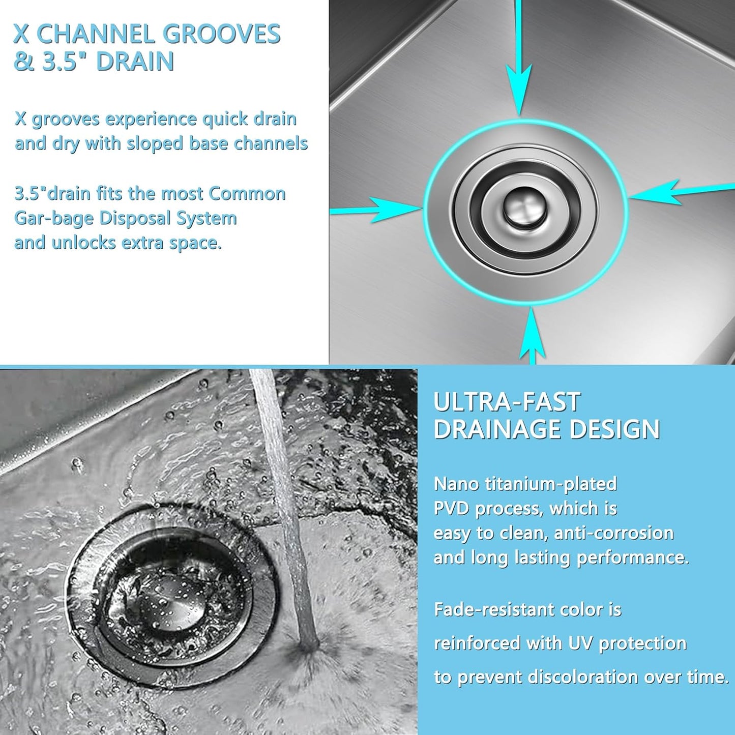 15 x 15 inch Drop in Bar Sink, Small Topmount Kitchen Sink Single Bowl 18 Gauge Stainless Steel Bar Sinks with Basket Strainer Drain