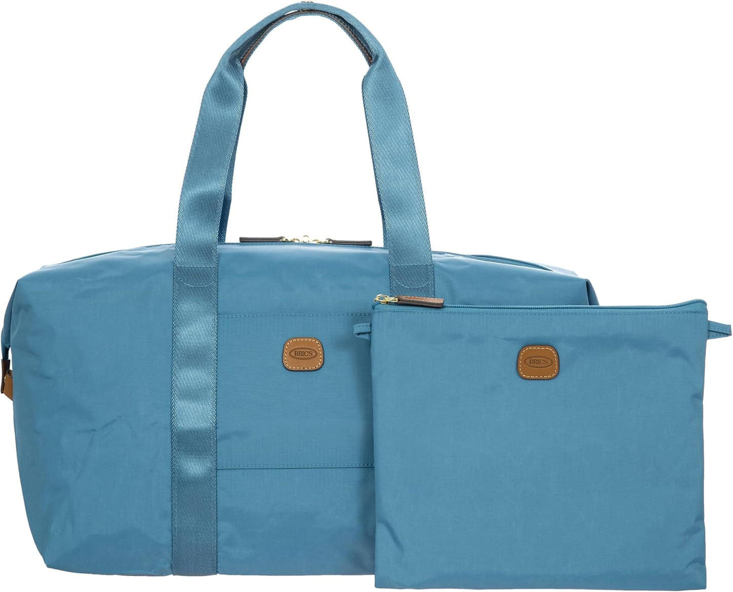 Bric's X-Bag/X-Travel 2.0 Folding Duffel Bag - 18" Carry On and Overnight Travel Bag - Sky