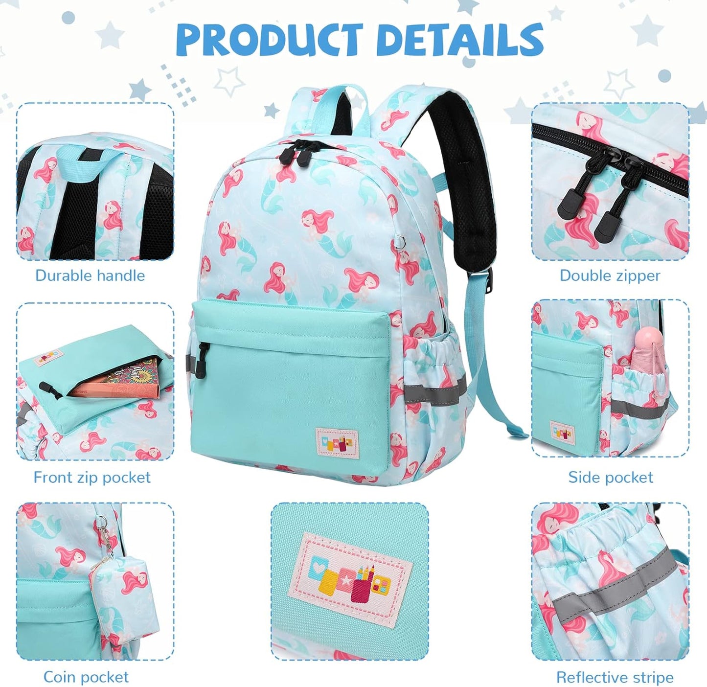 mygreen Toddler Backpack, Kids Backpack for Boys and Girls with Chest Strap