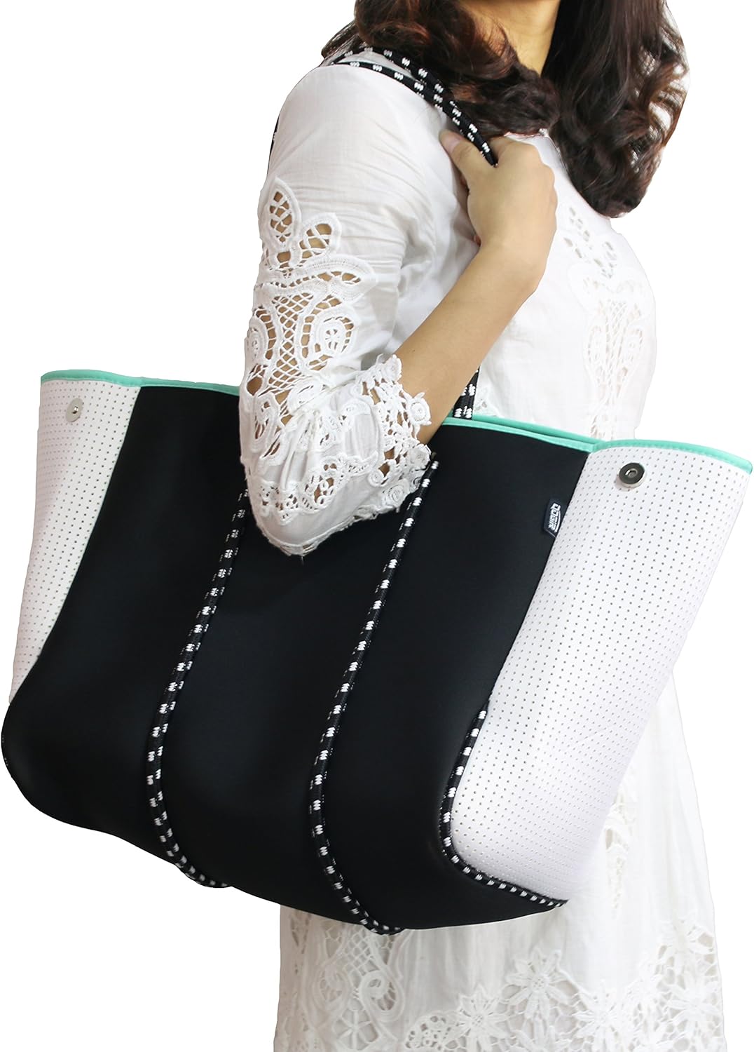 QOGiR Neoprene Multipurpose Beach Bag Tote with Inner Zipper Pocket … … … …