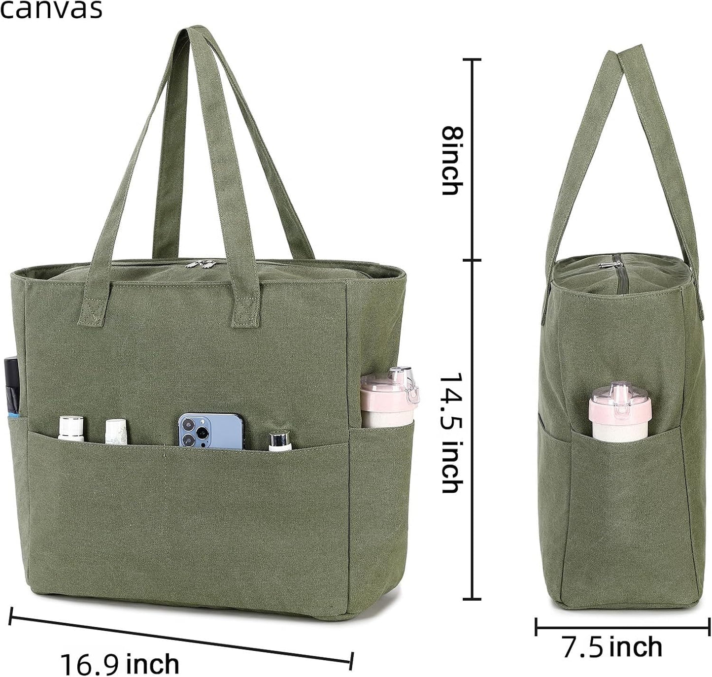 LEDAOU Large Beach Tote Bag Women Waterproof Sandproof Zipper Beach Tote Bag for Pool Gym Grocery Travel with Wet Pocket