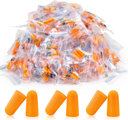 100 Pairs Earplugs for Noise Canceling Ear Plugs for Sleep Work Snoring Sound Canceling Blocking Construction Loud Noise Reducing Soft Foam Earplugs