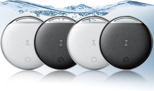 Air Tracker Tags-4 Pack, Smart Tag Work Compatible with Apple Find My (iOS Only), Bluetooth Tag Item Finders IP68 Waterproof Replaceable Battery for Wallet, Luggage, Backpack, Pets