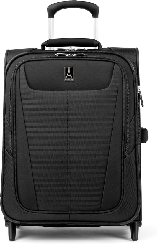 Travelpro Maxlite 5 Softside Expandable Upright 2 Wheel Carry-on Luggage, Lightweight, 20-Inch — Black