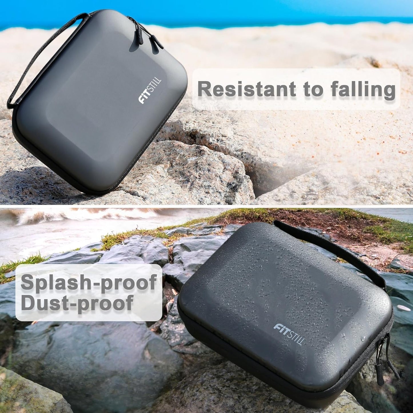 FitStill Carrying Protective Hard Shell Travel Storage Case Compatible with Go Pro Hero 13/12/11/10/9/8/7/6/5,Max, insta 360 X5 X4 X3 ONEX2,AcePro2/AcePro,DJI Action 5 Pro/4/3/2 Camera Accessories Kit