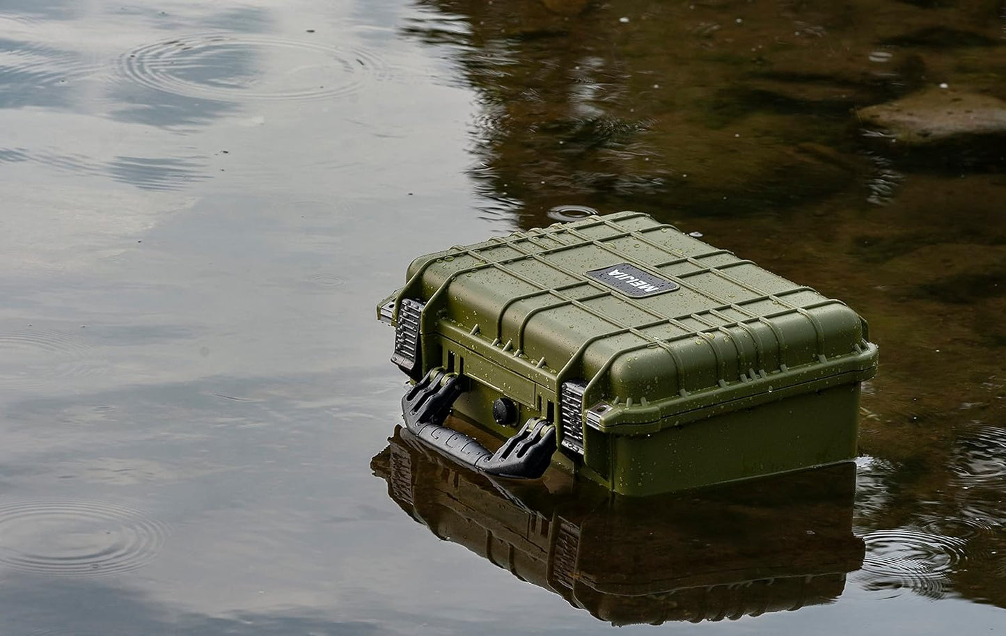 MEIJIA Portable All Weather Waterproof Camera Case With Foam,Fit Use of Drones,Camera,Equipments,Pistols,15.98x12.99x6.85inches