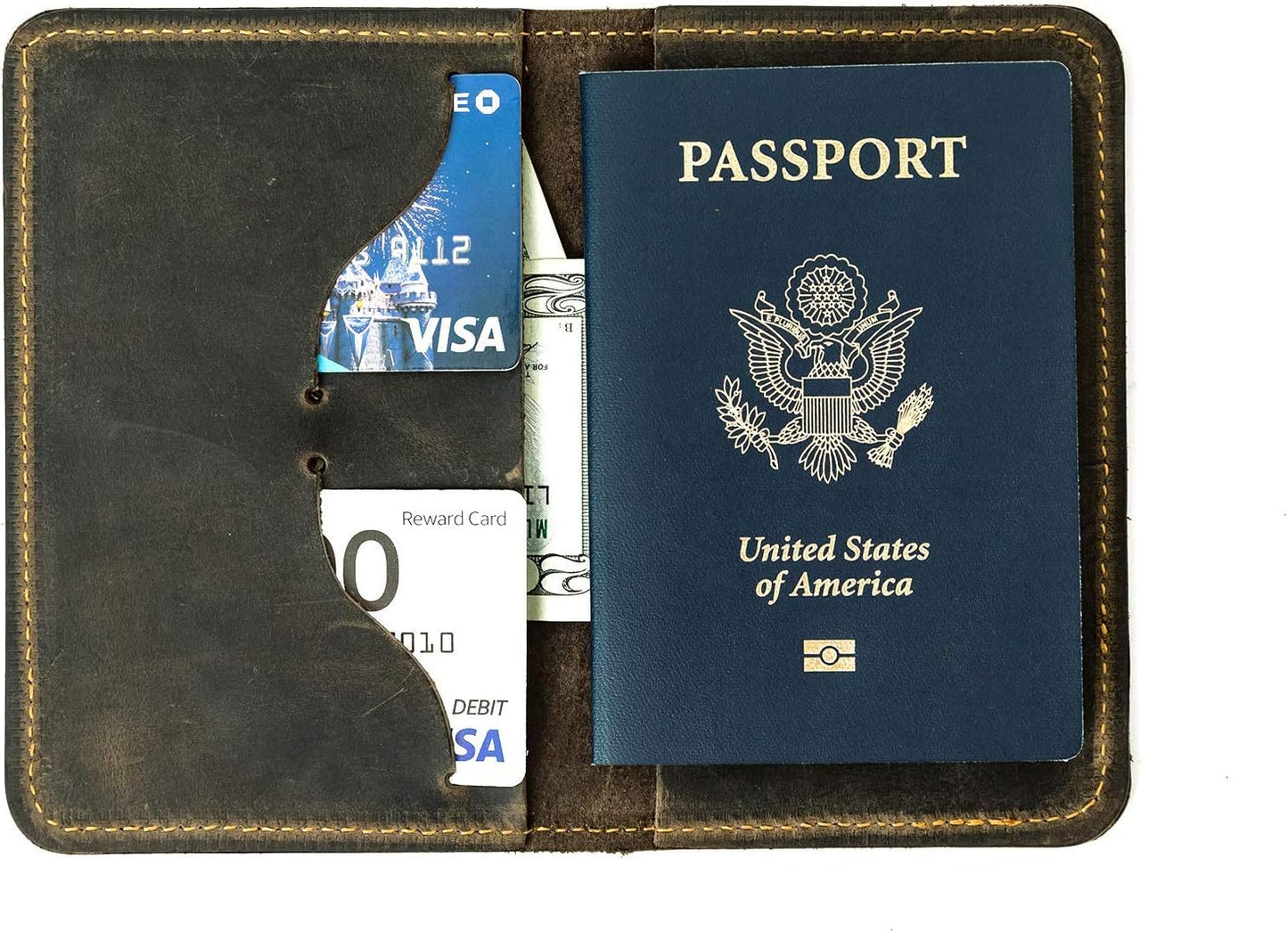 Leather Passport Cover, Field Notes Cover Wallet, Travel Passport Cover, Personalized Wallet Cover, Custom Full Grain Leather Passport, Passport Holder, Made in USA