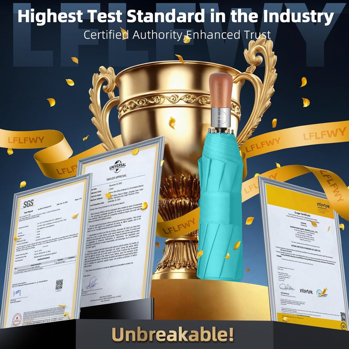 3T Wind Armor Travel Umbrella Compact Easy Auto Open Close Folding Umbrellas for Rain Windproof Umbrella for Women and Men Durable Real Wood Handle Portable Fits Backpack Car