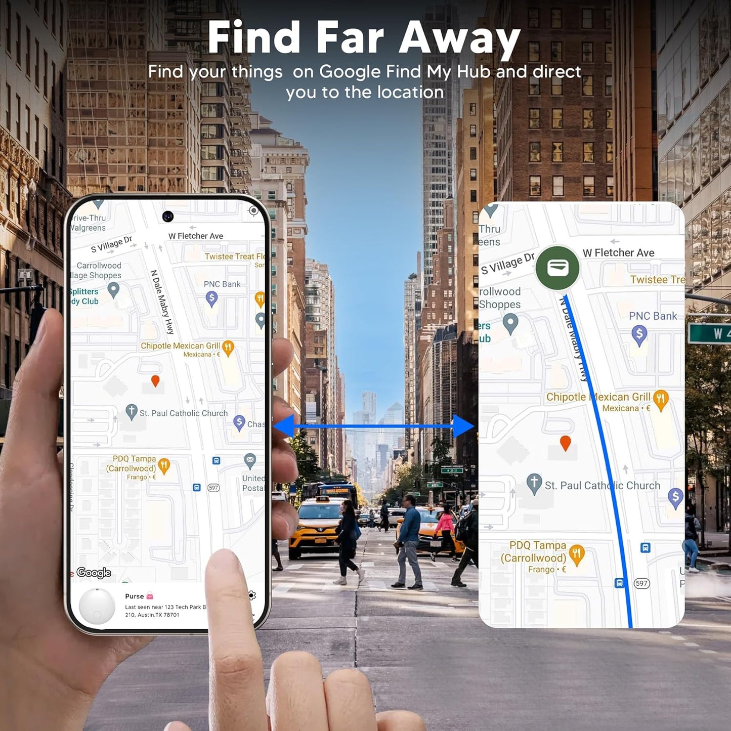 Air Tracker Tag for Android Smart Tag（Not for iOS）Air Tracker Tags-4 pack Android Work with Google Find Hub App Key Finder Bluetooth Tracker Item Locator for Purse, Keys, Luggage, Backpack, Pets，etc.