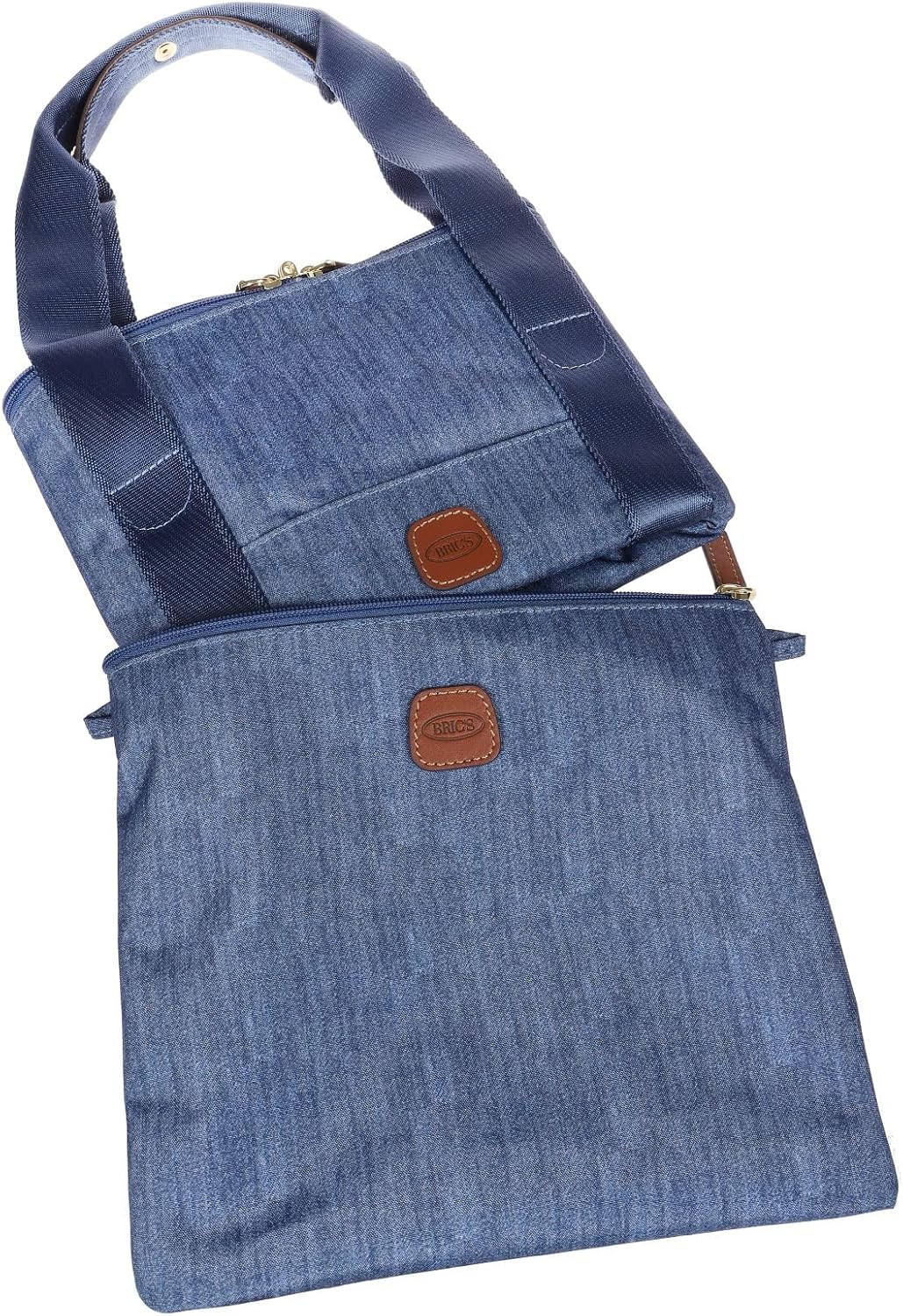 Bric's X-Bag/X-Travel 2.0 Folding Duffel Bag - 18" Carry On and Overnight Travel Bag - Jeans