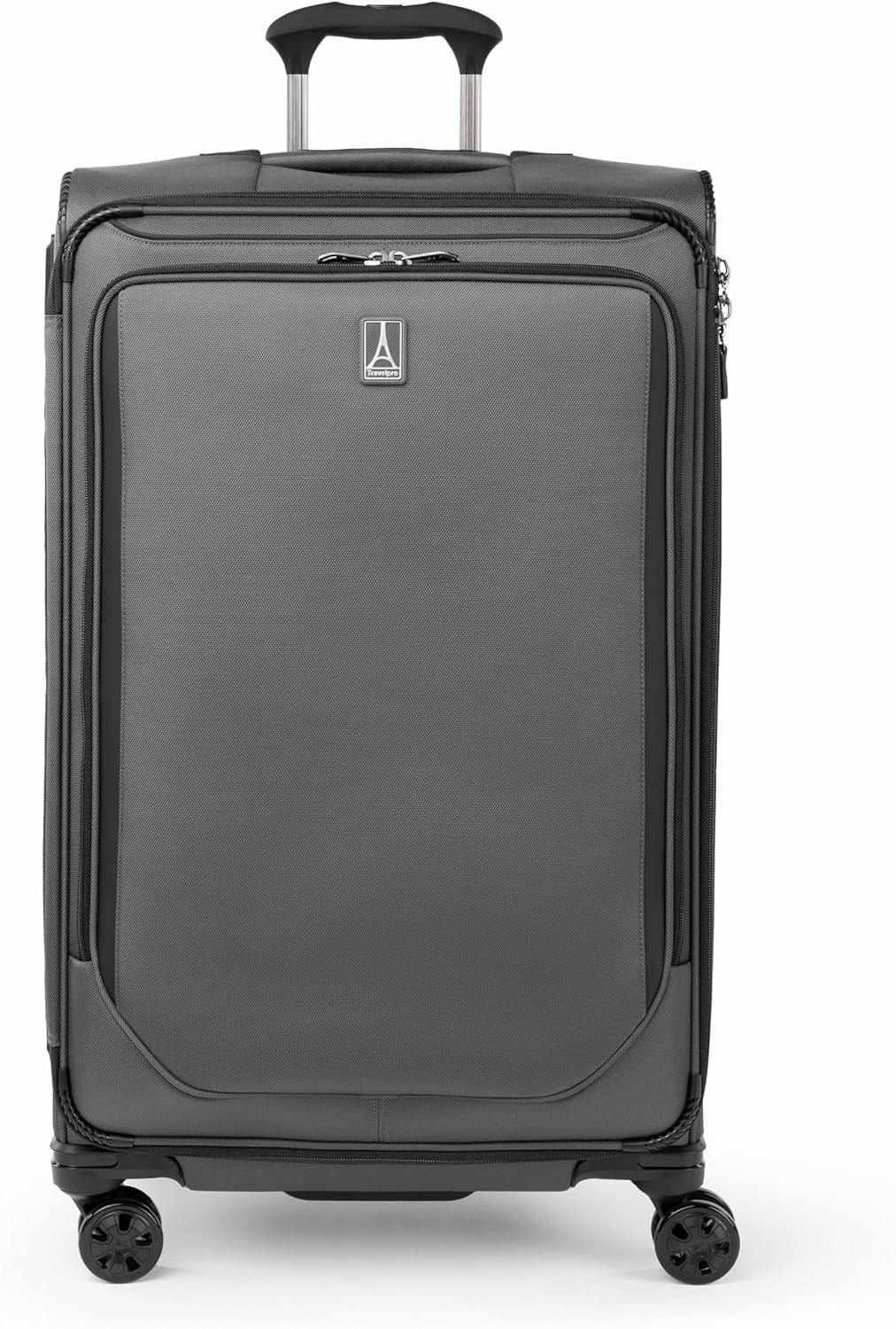 Travelpro Crew Classic Lightweight Softside Expandable Checked Luggage, 8 Wheel Spinner Suitcase, TSA Lock, Men and Women, Checked Large 29-Inch, Titanium Grey
