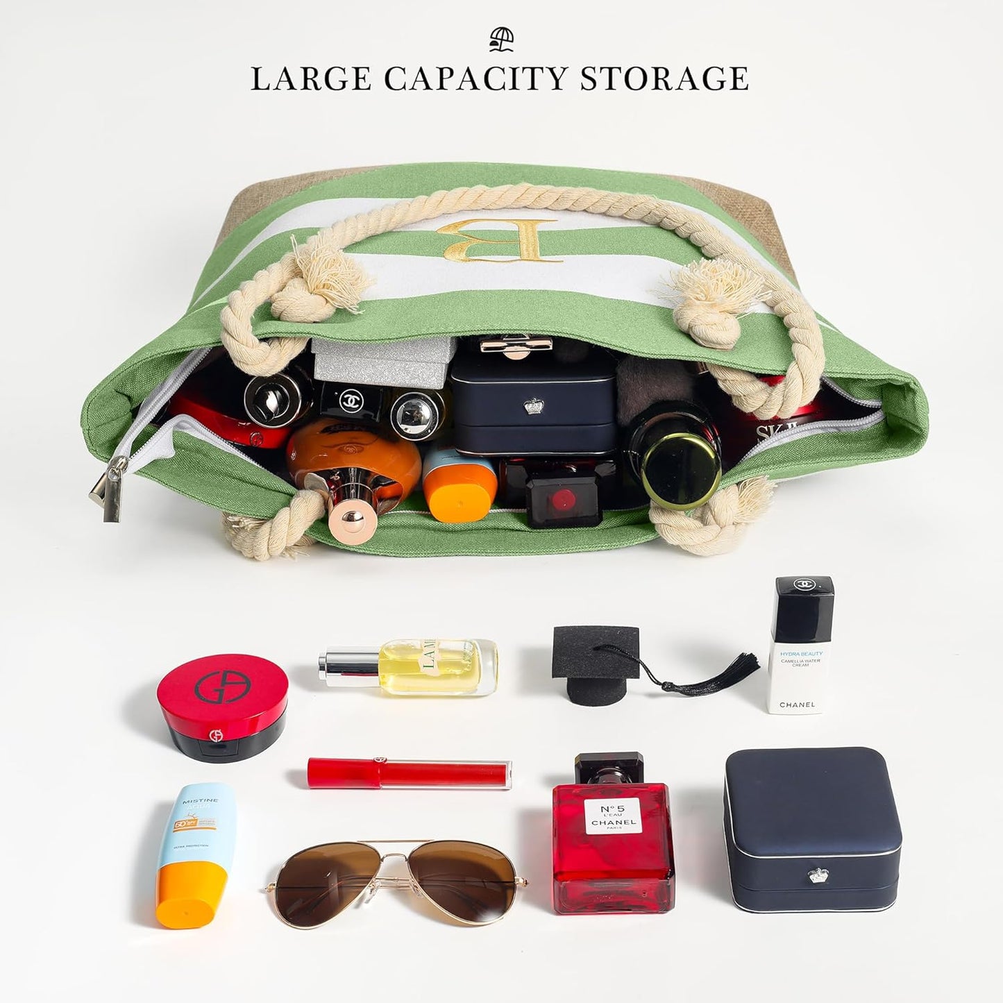 YOOLIFE Beach Bags for Women - Travel Canvas Beach Tote, Pool Waterproof Bag, Travel Essentials, Gifts for Women Birthday