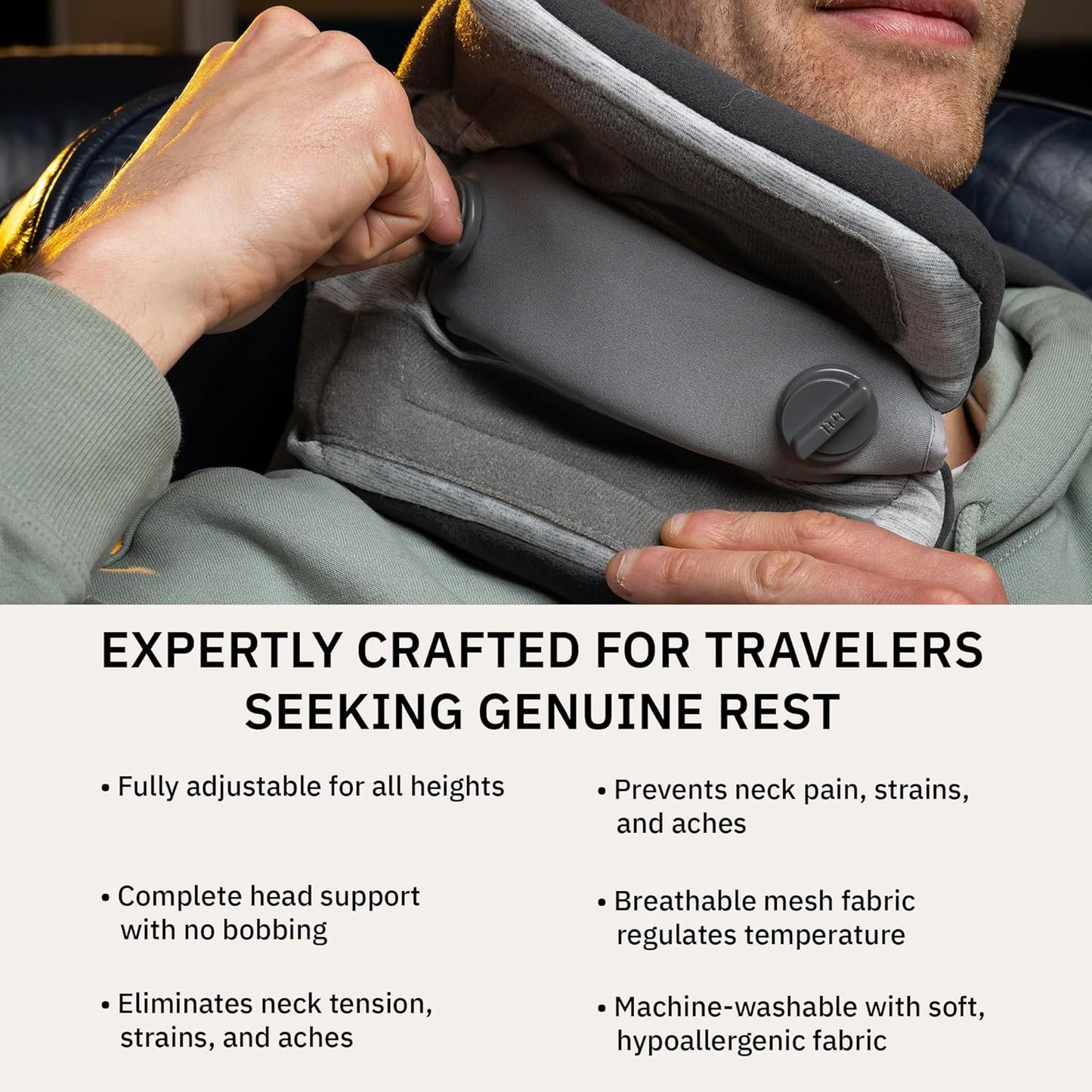 trtl Pillow Plus - Plane Neck Pillow for Traveling - Plane Pillow with Foam Padding for Head and Neck Support - Machine Washable - Waterproof Carry Bag