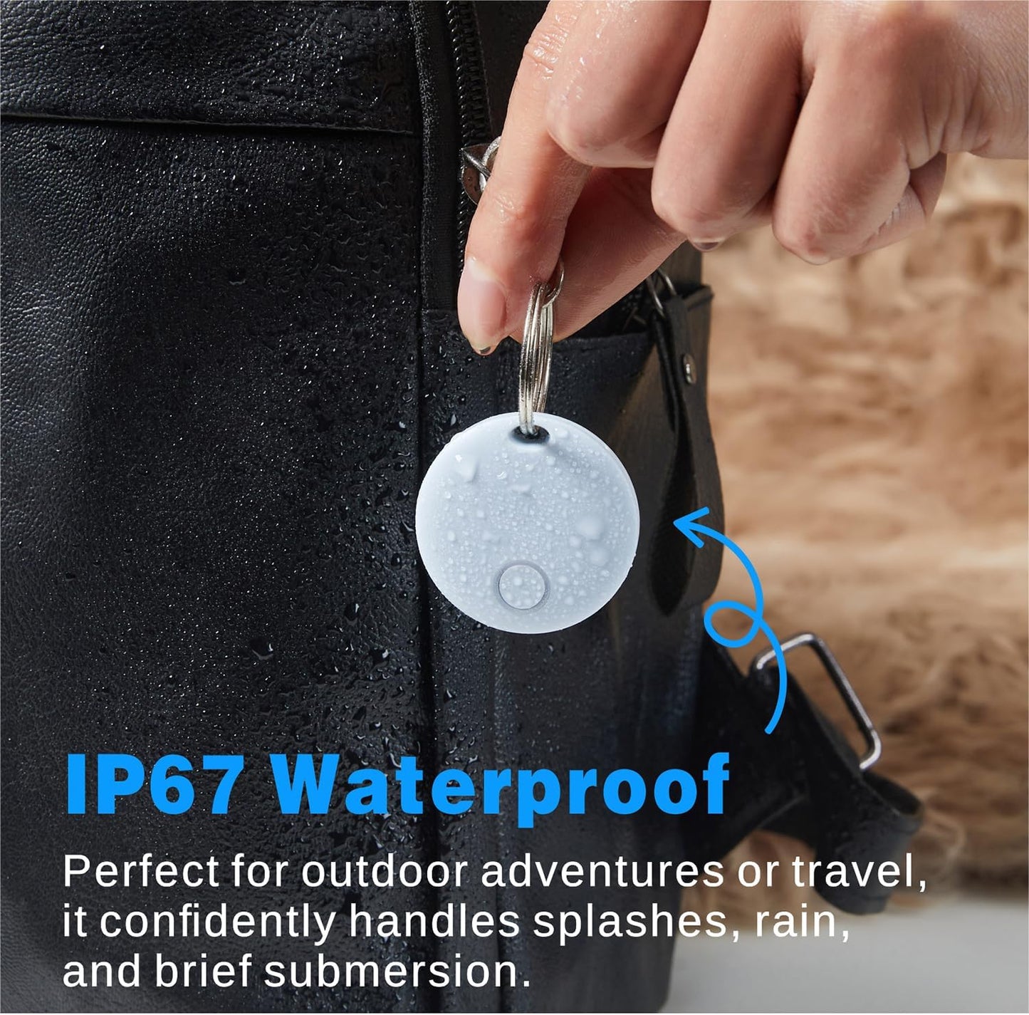 Air Tracker 2 Pack, Smart Bluetooth Tracker Works with Apple Find My (iOS Only), Item Finder Trakcer Tag Locator for Luggage, Backpack, IP67 Waterproof