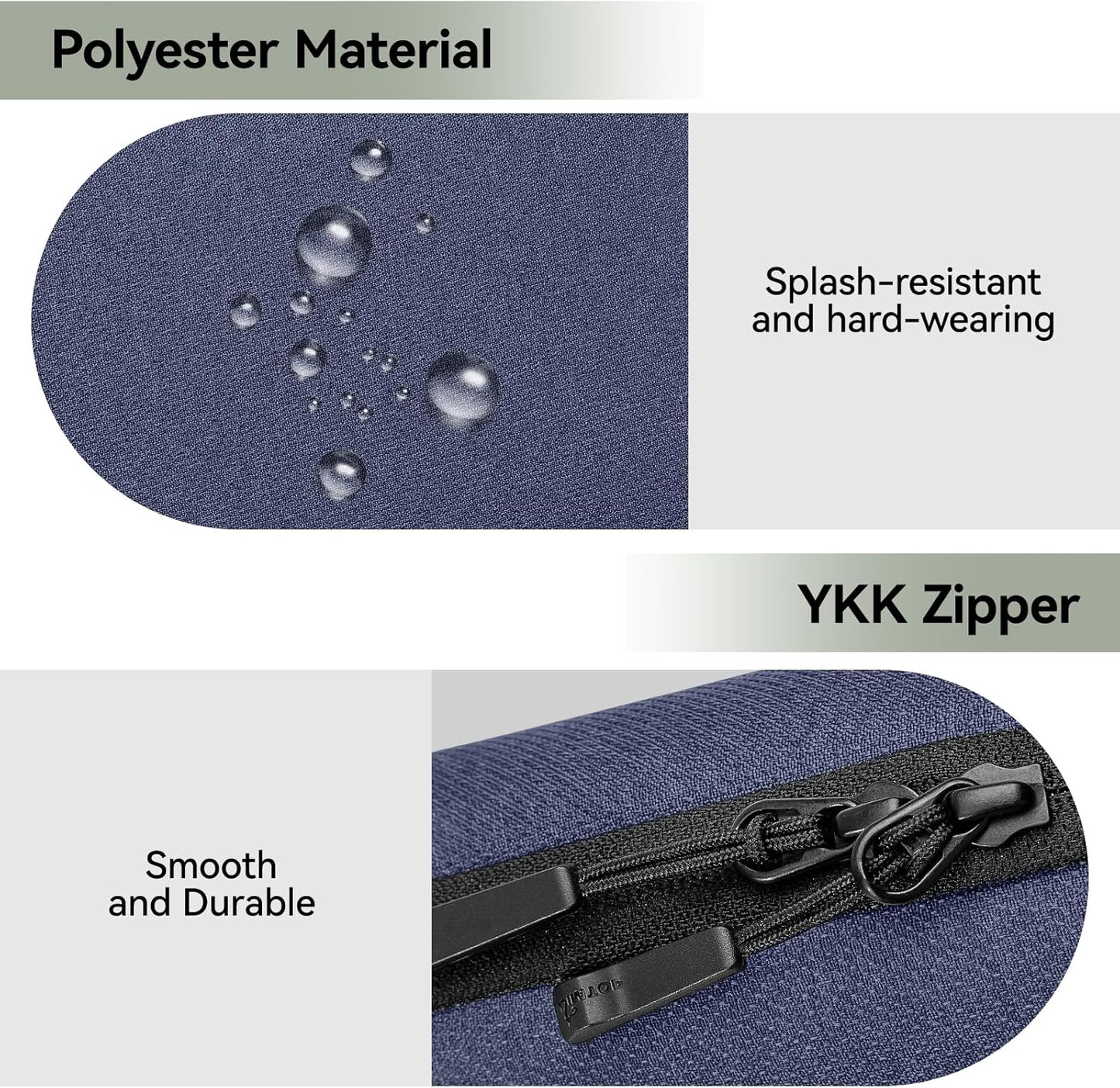 Electronics Organizer Cord Organizer Travel, Small Tech Bag for Cords, Chargers, Power Bank, Earbuds – Portable Cable Pouch for Office, Business Trip, Commute – Water & Scratch-Resistant