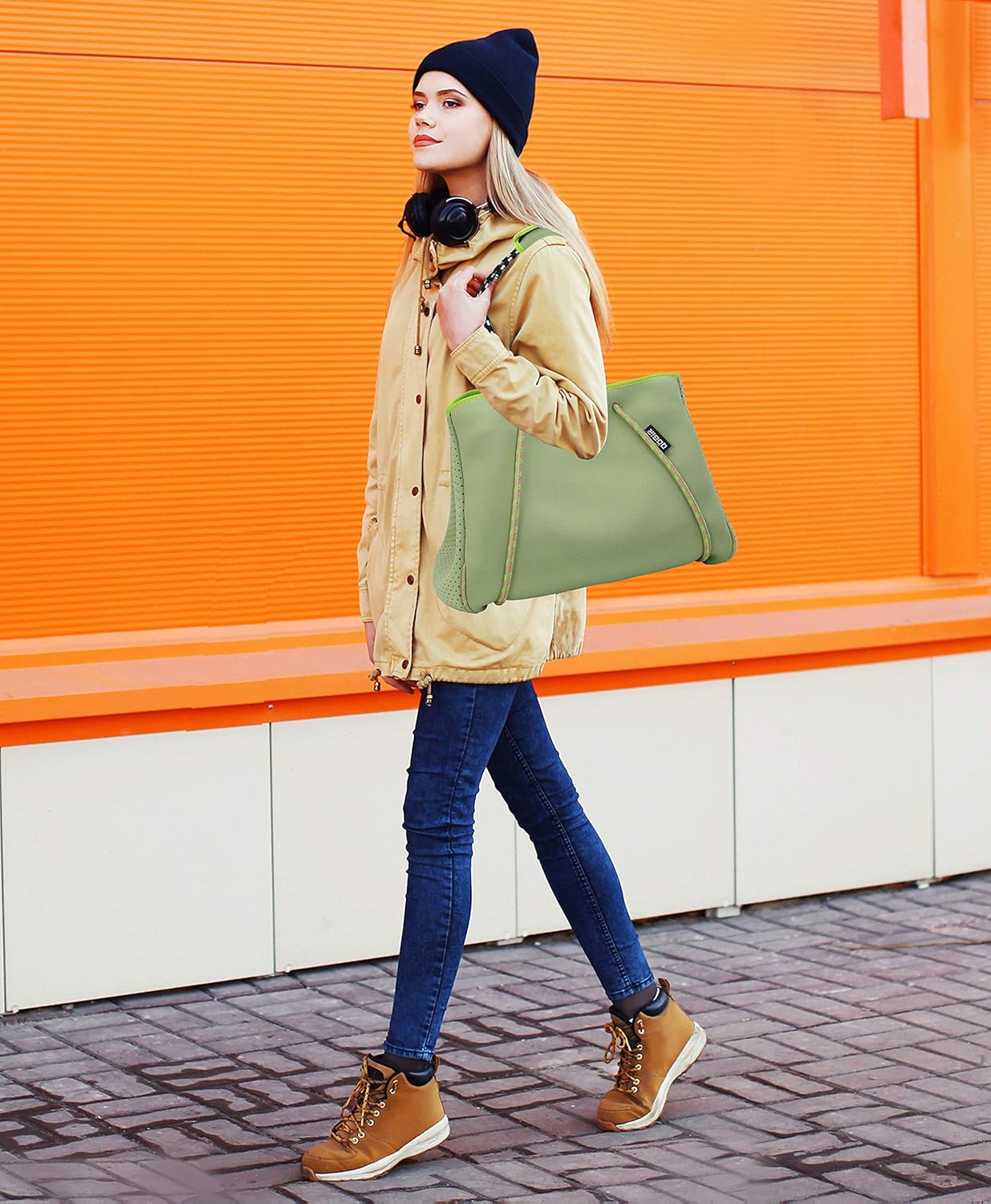 QOGiR Neoprene Multipurpose Beach Bag Tote with Inner Zipper Pocket … … … …