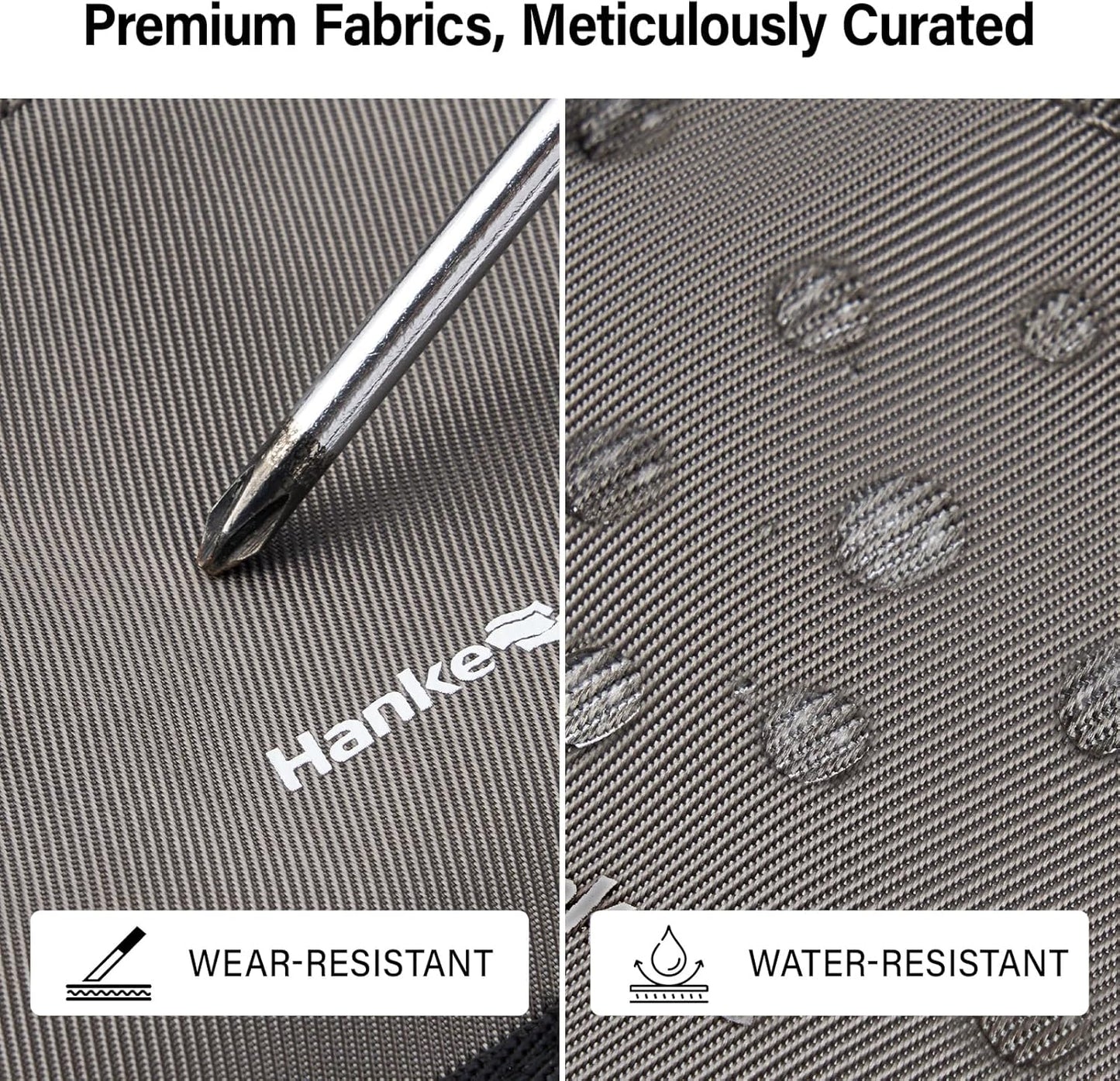 Hanke Passport Holder, Travel Wallet for Womens and Men, Neck Wallet Hidden Passport Pouch for Travel Adjustable Lightweight Thin with 6 compartments (Dark Grey)