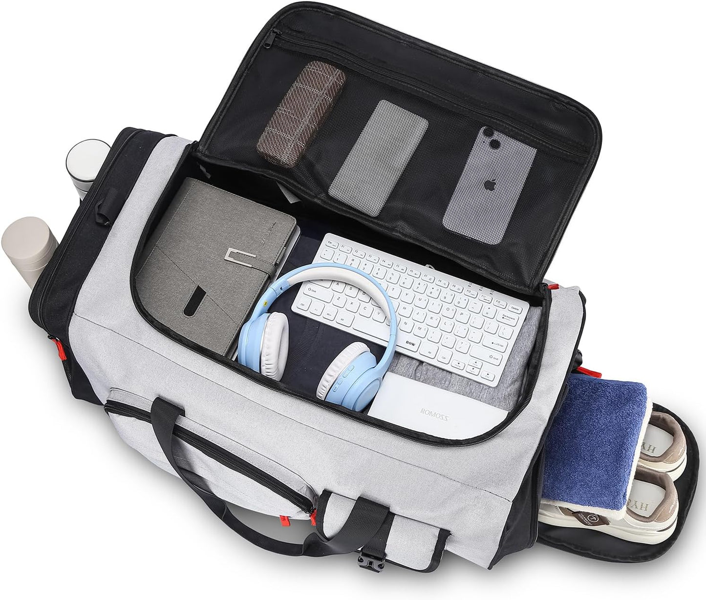 Lyweem Large Duffle Bag Backpack for Travel, 70L Heavy Duty Gym Duffel Bag with Shoes Compartment for Men & Women, Weekender Overnight Sports Backpack for Traveling