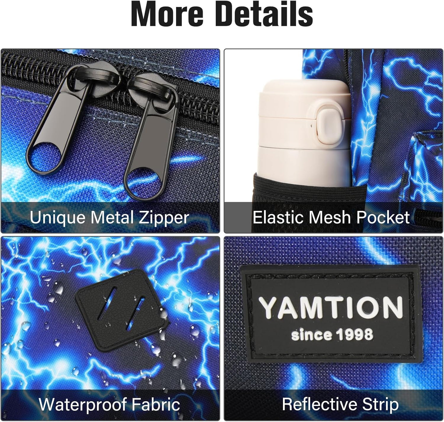 17.3 Inch School Backpack,Lightweight Bookbag Men and Teen Boy Back Pack with USB Charging Port for High School College