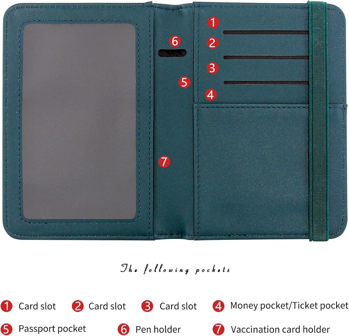 ZOPPEN Passport Holder Wallet, Passport Cover Travel Wallet Women Travel Essentials Accessories Document Organizer Travel Must Haves Rfid Blocking Cover Case for Women and Men, Green Black