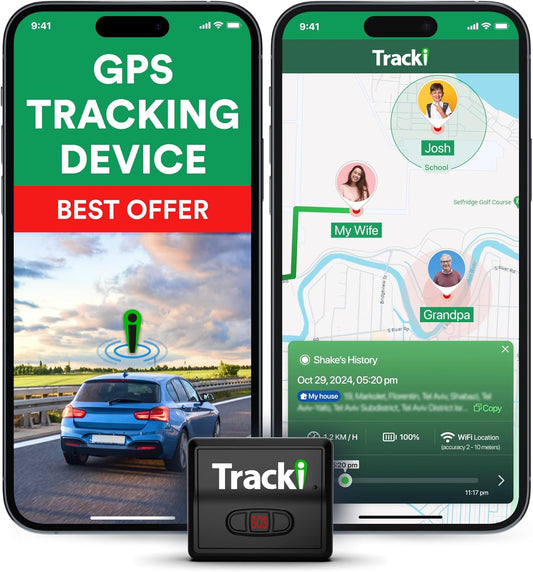 Tracki GPS Tracker for Vehicles, Car, Kids, Assets. Subscription Needed 4G LTE GPS Tracking Device. Unlimited Distance, US & Worldwide. Small Portable Real time Mini Magnetic