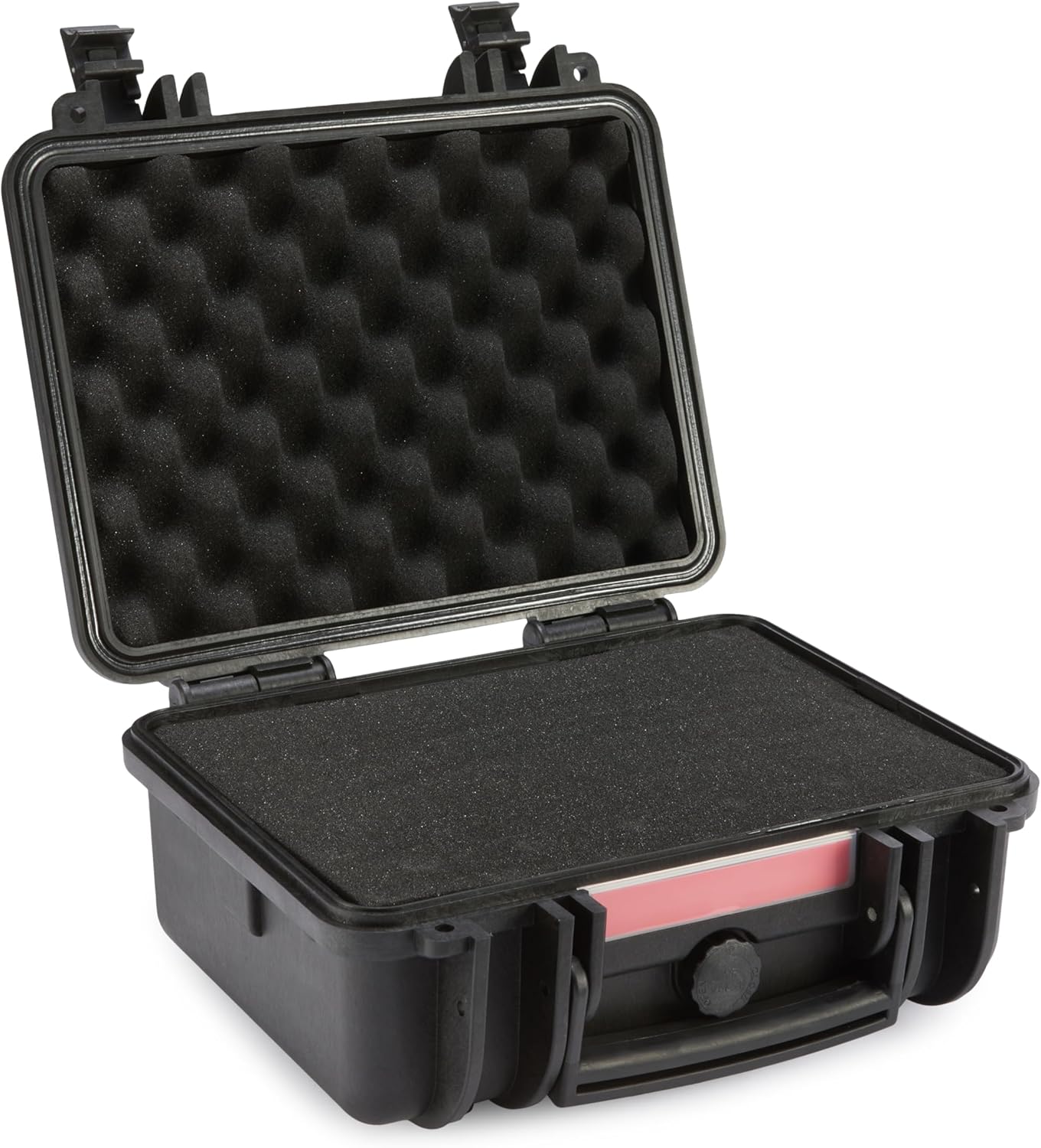 Amazon Basics Hard Camera Case, Small, Black, Solid, 12"L x 11"W x 6"H