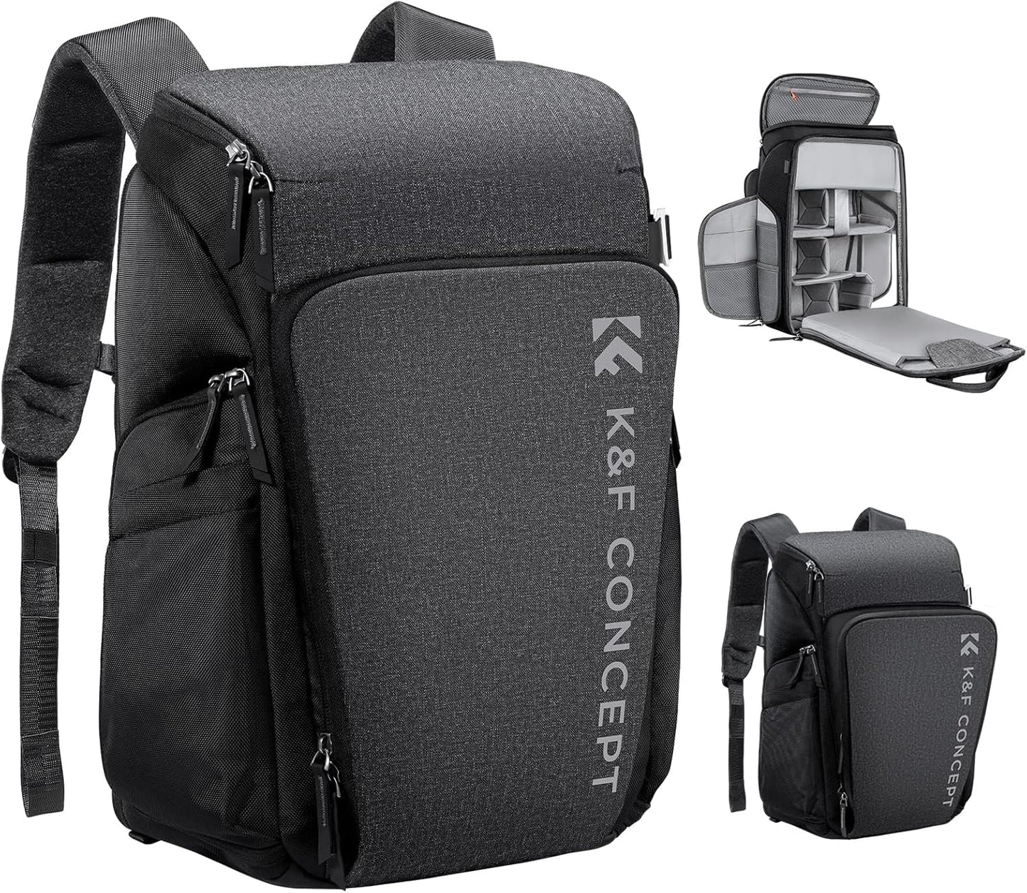 K&F CONCEPT Professional Camera bags for photographers 25L Large Capacity Camera Case Waterproof Photography Camera Backpack for Dslr Cameras