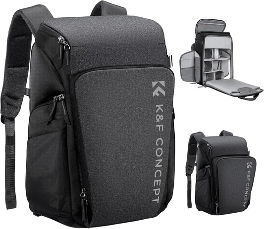 K&F CONCEPT Professional Camera bags for photographers 25L Large Capacity Camera Case Waterproof Photography Camera Backpack for Dslr Cameras