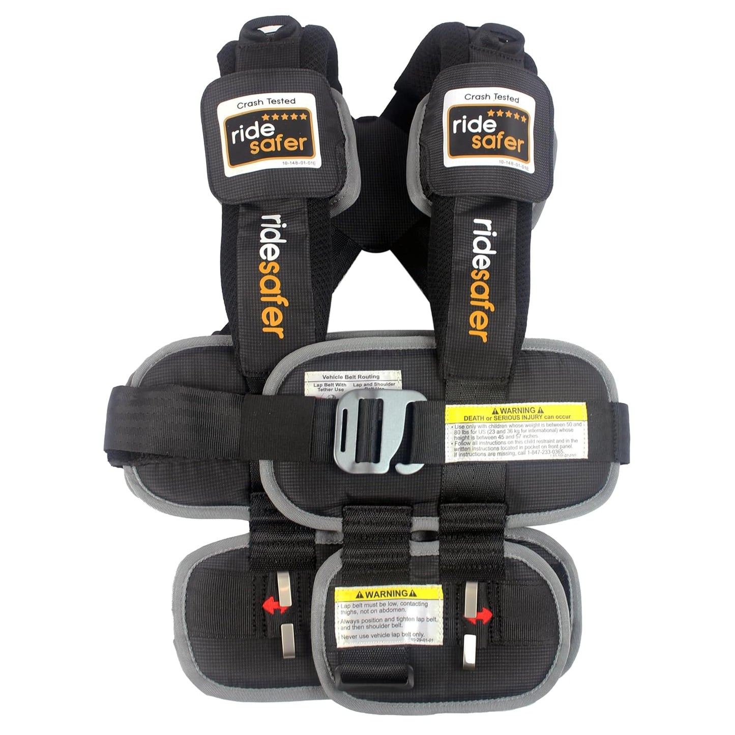 Large Black, Lightweight, Compact, Portable Car Seat - Perfect for Travel and Everyday Child Safety