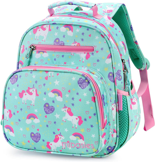 mibasies Toddler Backpack for Girls 2-4: Cute Kids Backpacks for Girls - Preschool Kindergarten Backpack - Magical Unicorn