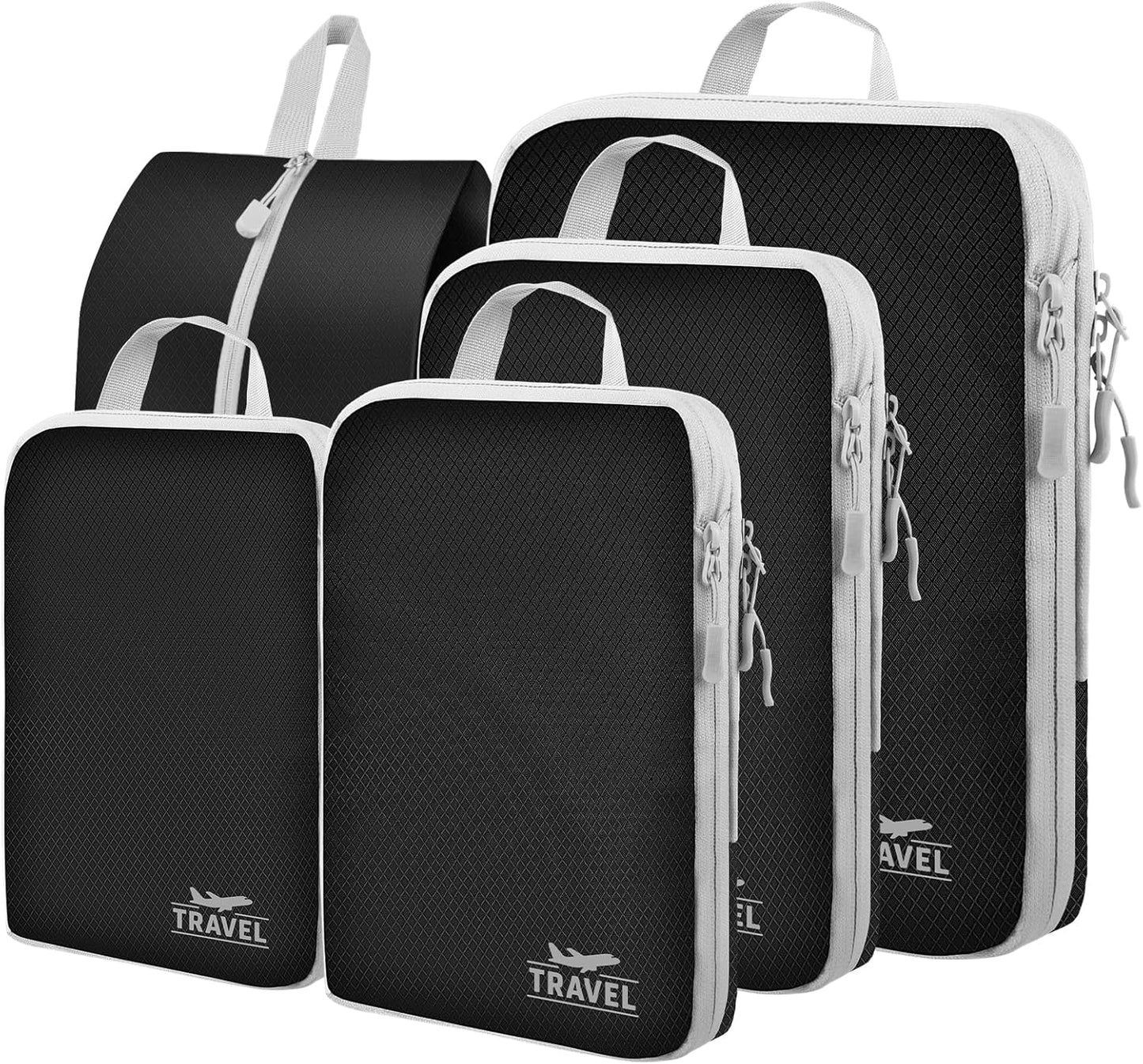 4-Piece Packing Cube Set - Lightweight Luggage Organizers for Travel, Vacation and Suitcases - Durable Accessories with Compression