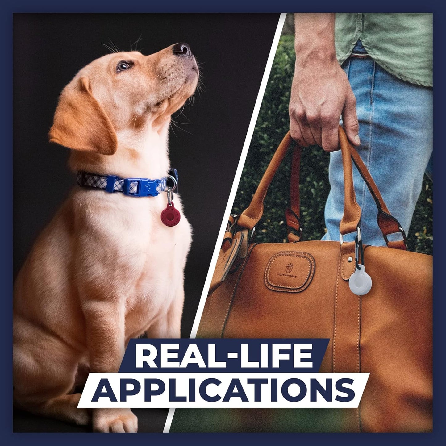 Apple Airtag Holders 4 Pack, Shockproof, Dustproof & Washable Silicon Cases for Air Tags with Accessories for Wallets, Luggage, Pet Collars, Key Finders (Blue - White - Red - Black)