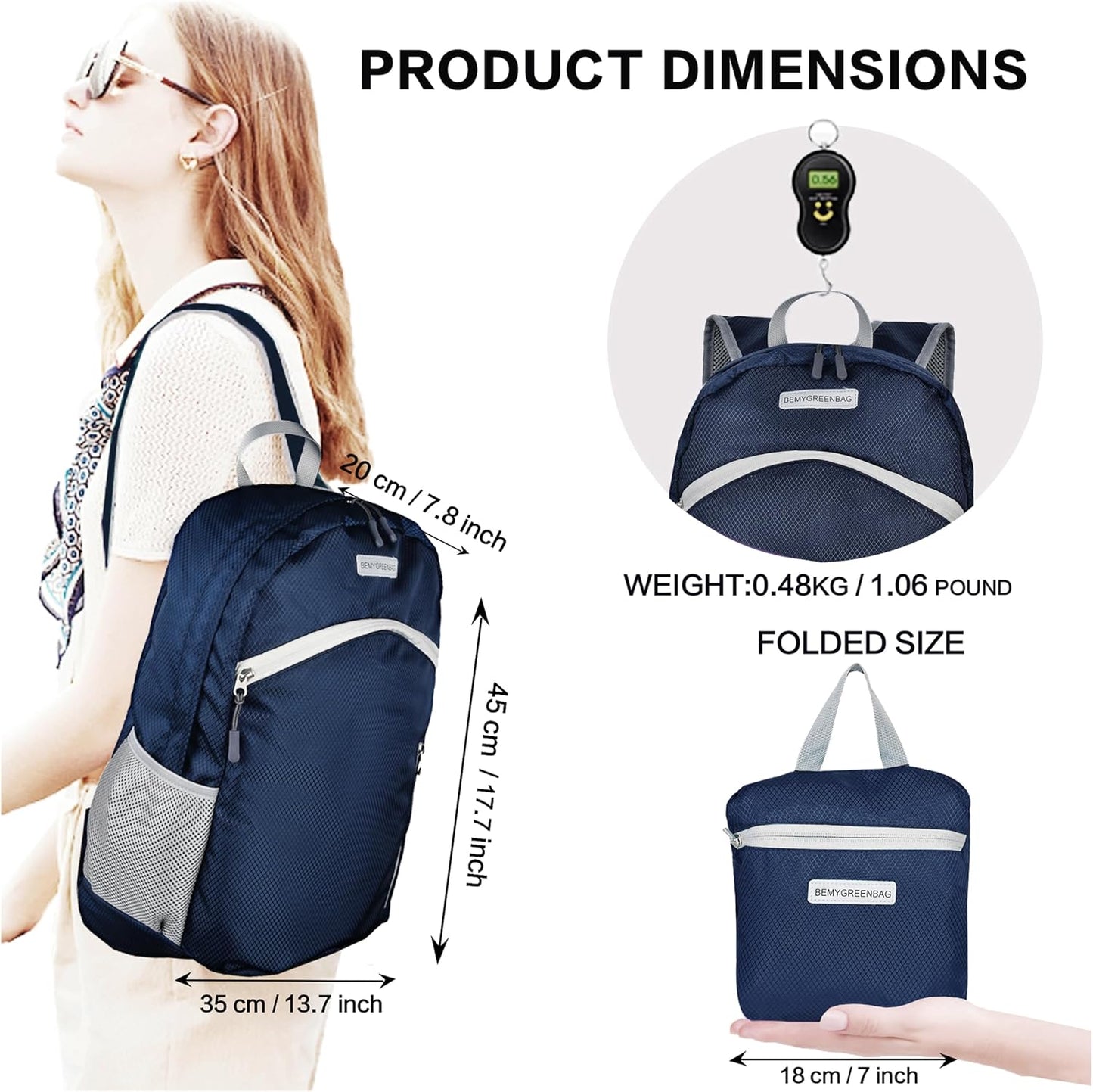 35L Foldable Waterproof Backpack For Outdoor Sports Travel Inside Wet Clothes Compartment Packable For Multiple