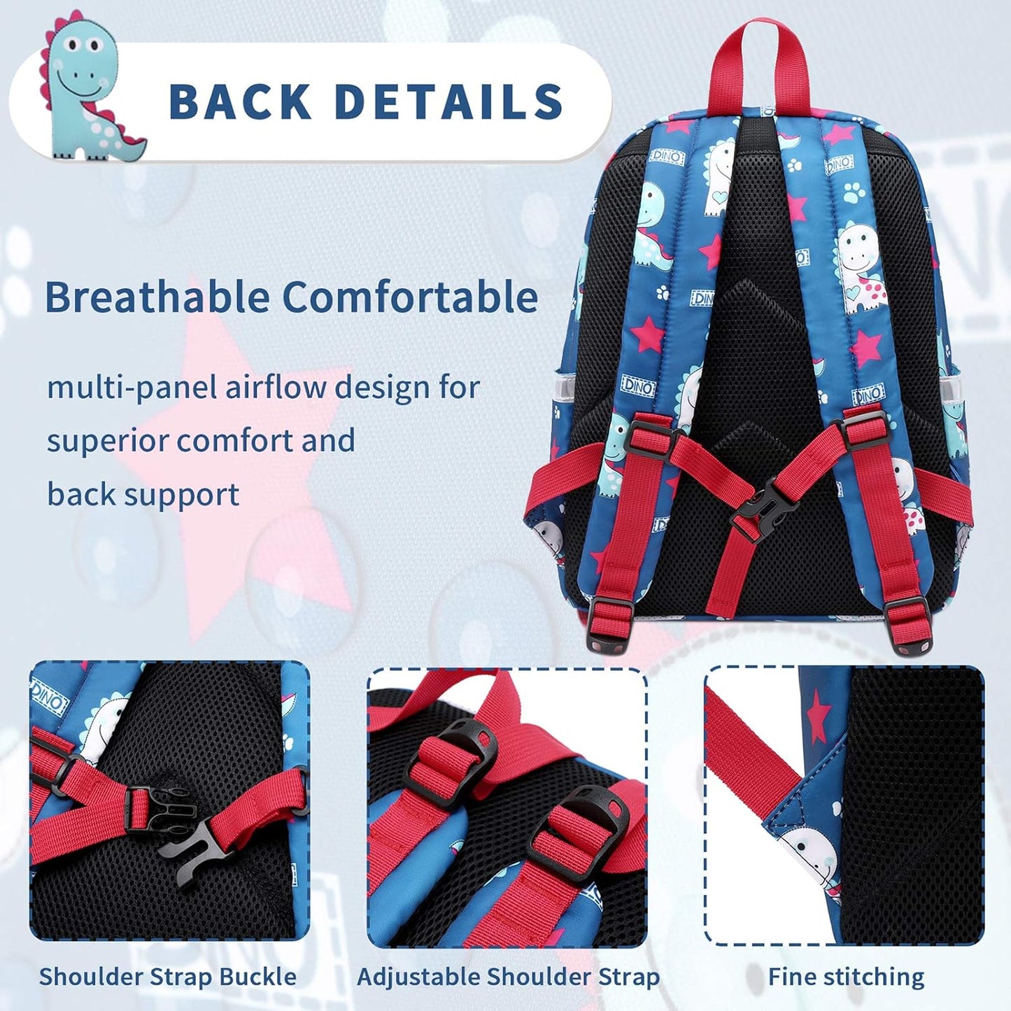 mygreen Toddler Backpack, Kids Backpack for Boys and Girls with Chest Strap