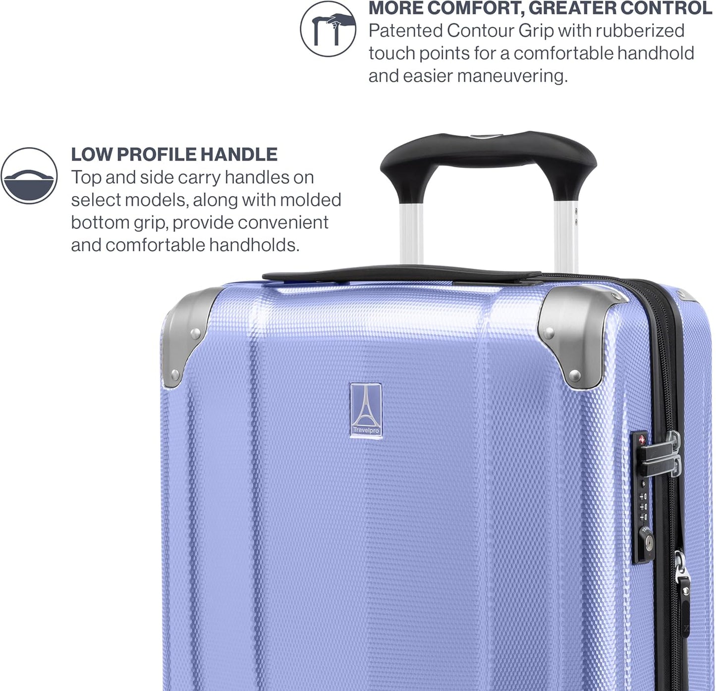 Travelpro Pathways 3 Hardside Expandable Luggage, 8 Spinner Wheels, Lightweight Hard Shell Suitcase, Carry On 21 Inch, Persian Violet