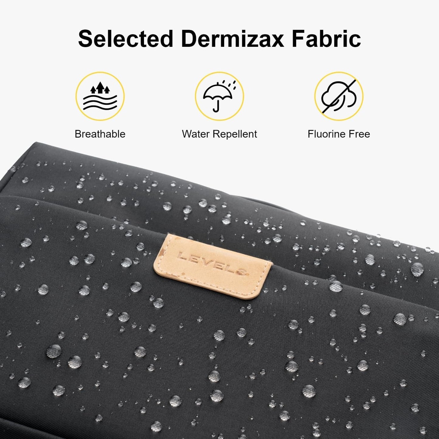 LEVEL8 Travel Toiletry Bag for Women Men, Travel Organizer Water Repellent, Makeup Organizer with Hang Hook for Travel Accessories, Large/Black