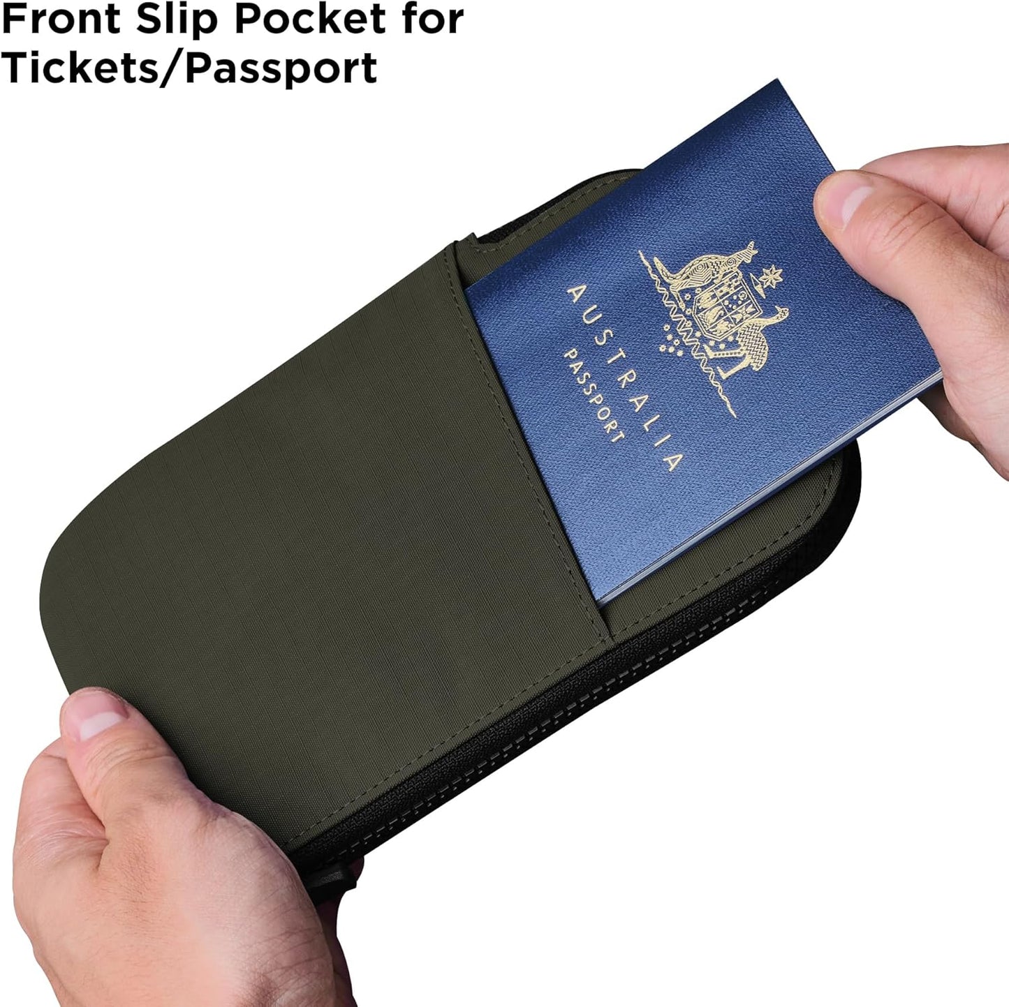 ALPAKA Zip Travel Wallet - Store Your Travel Accessories Efficiently - 3 Internal Pockets For Your Passport and More - 2 Card Slots - Made From Recycled and RFID-Protective Material
