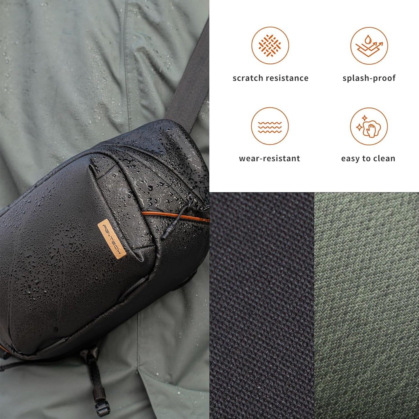 PGYTECH OneGo Solo V2 Camera Sling Bag, 4L Camera Chest Bag Crossbody Fanny Pack for Urban Travel Photographers, Small Shoulder Slingpack for Sony/Canon/Nikon/Mirrorless, Green